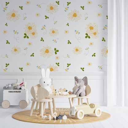 A Sunny Day wallpaper to brighten your kids room Wallpaper