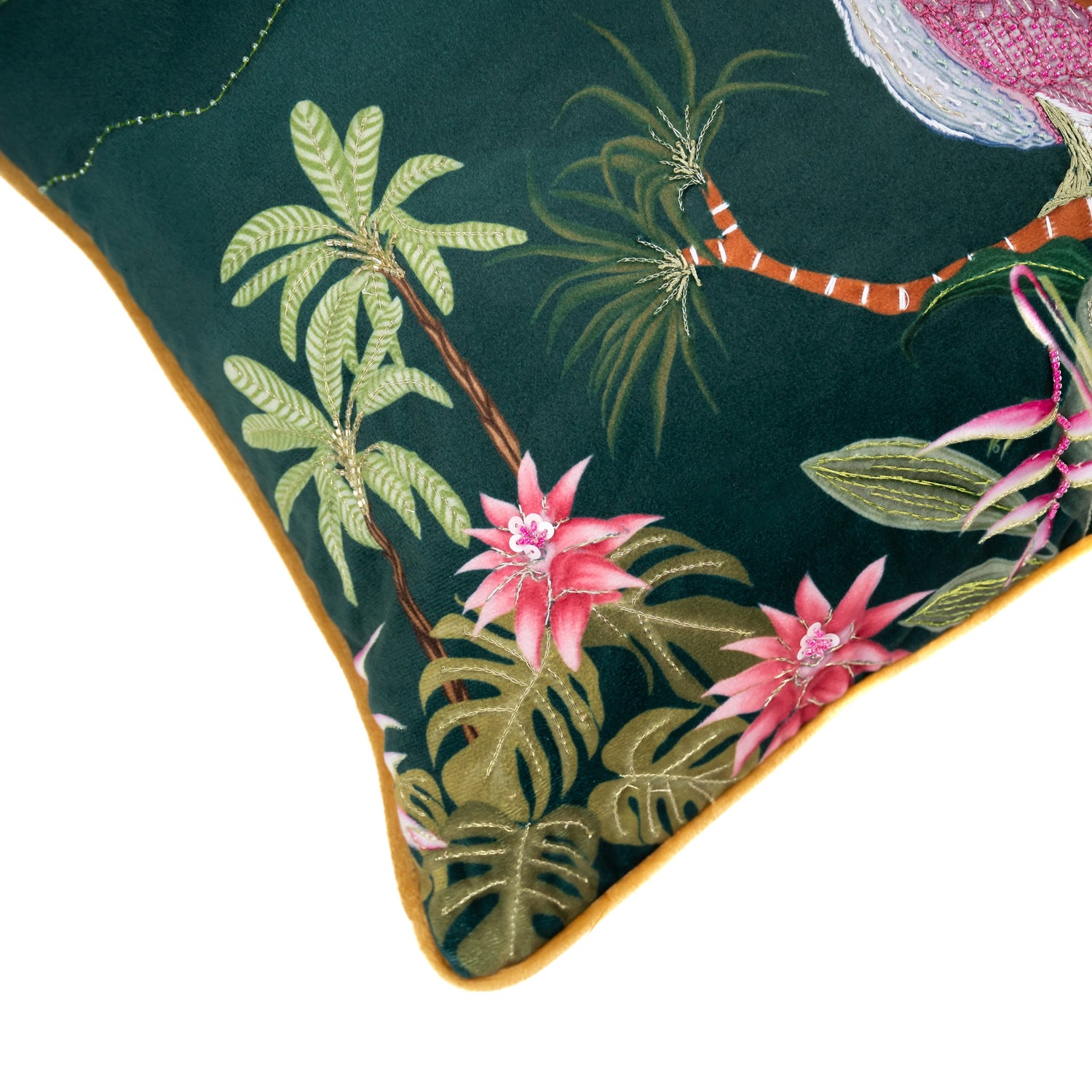 Habitat Harmony Tropical Velvet Cushion cover