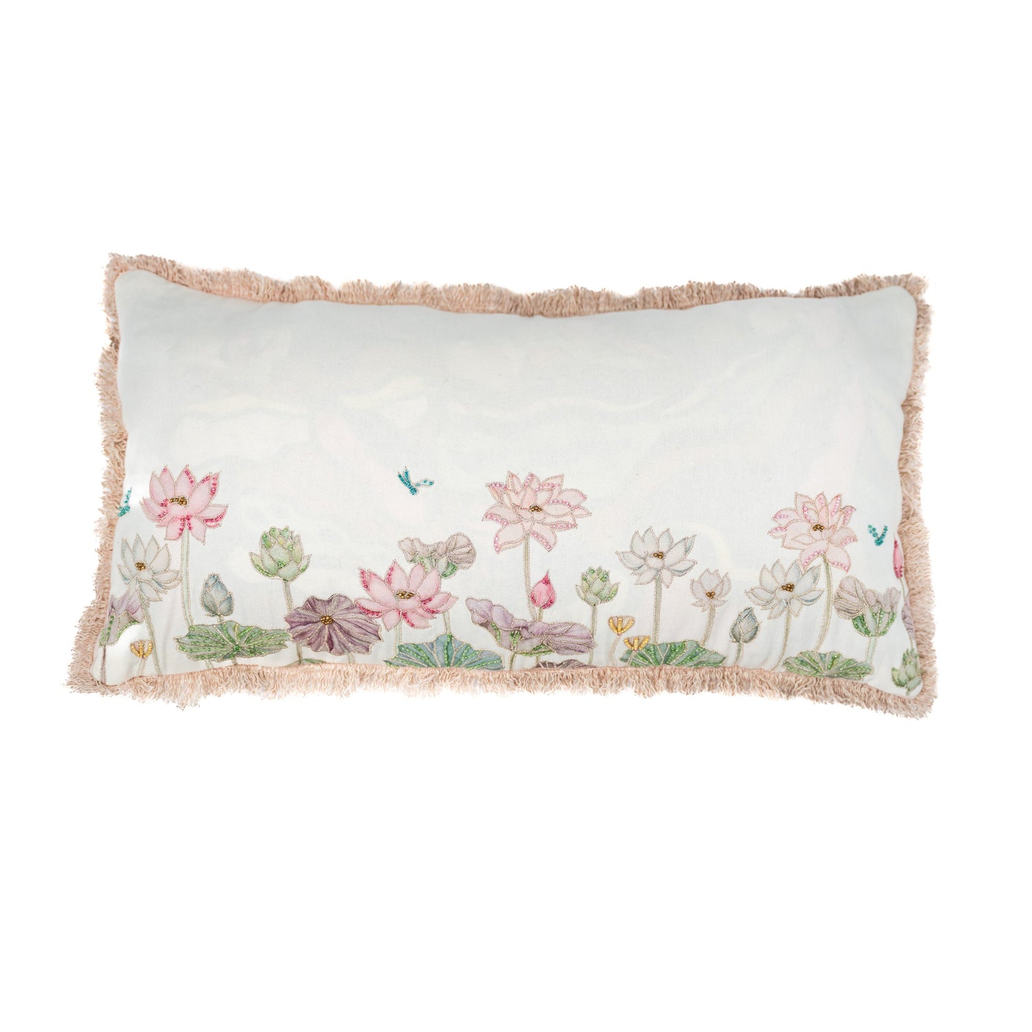 Petal Dancers embroidered cushion cover