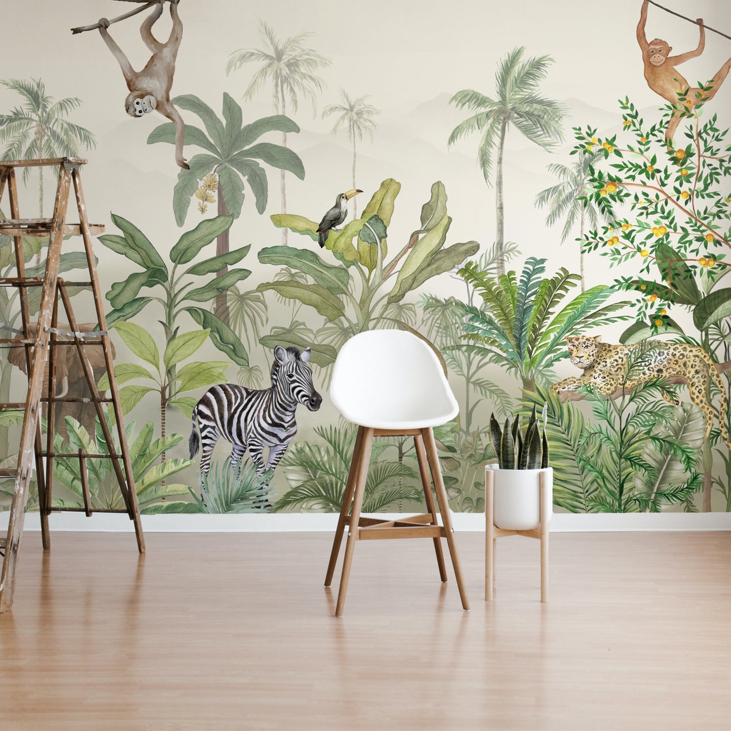 Jungle Tales Tropical Wallpaper