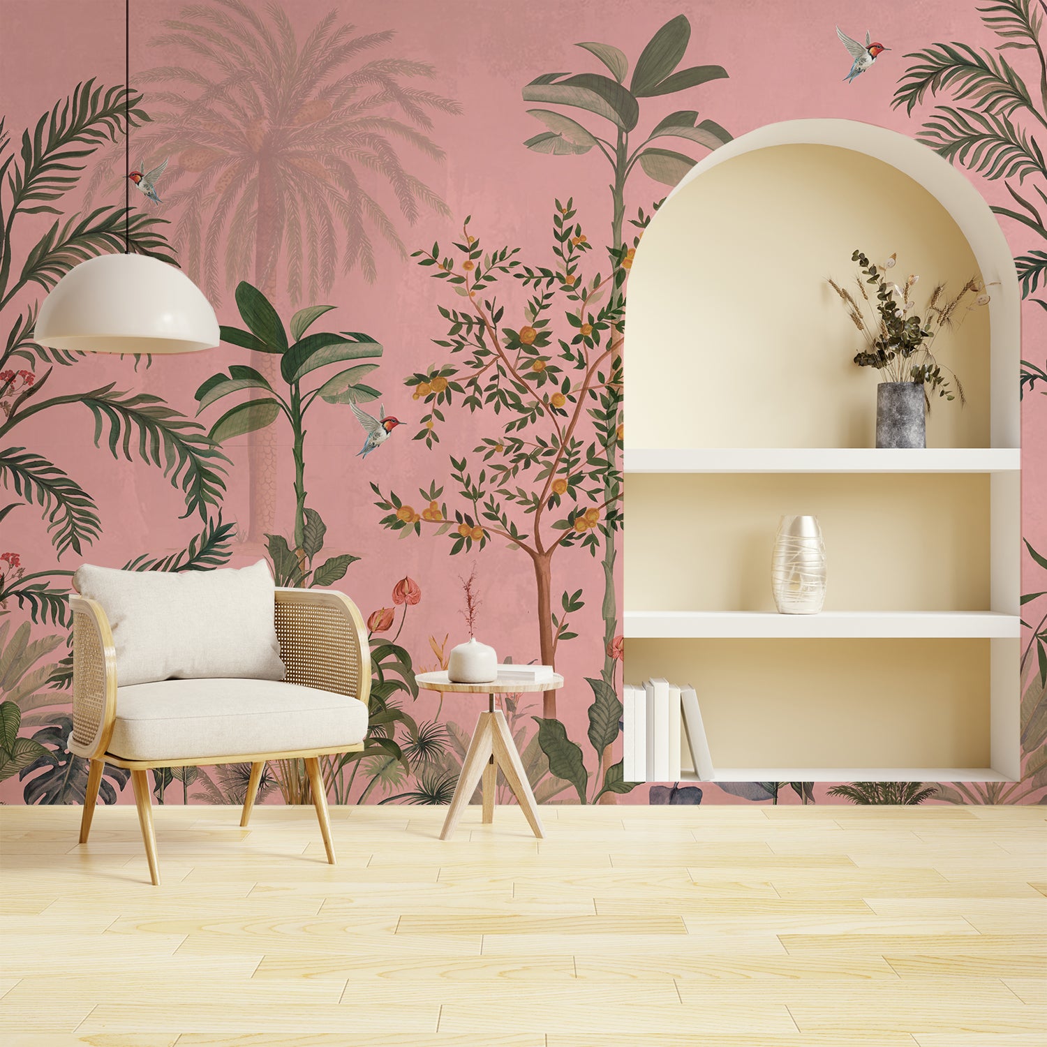 Pink Siesta tropical wallpaper