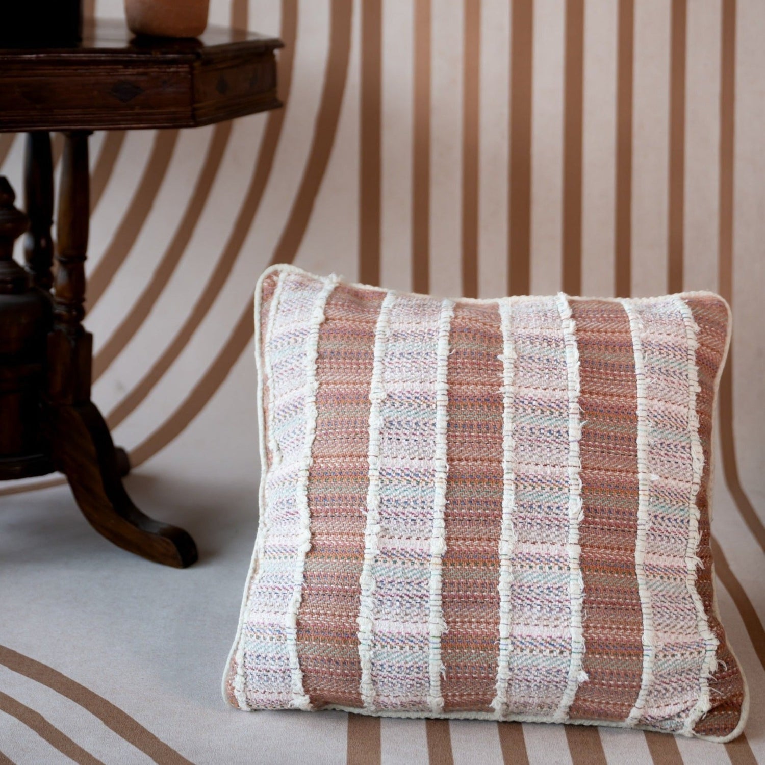 Checkered pastels cushion cover