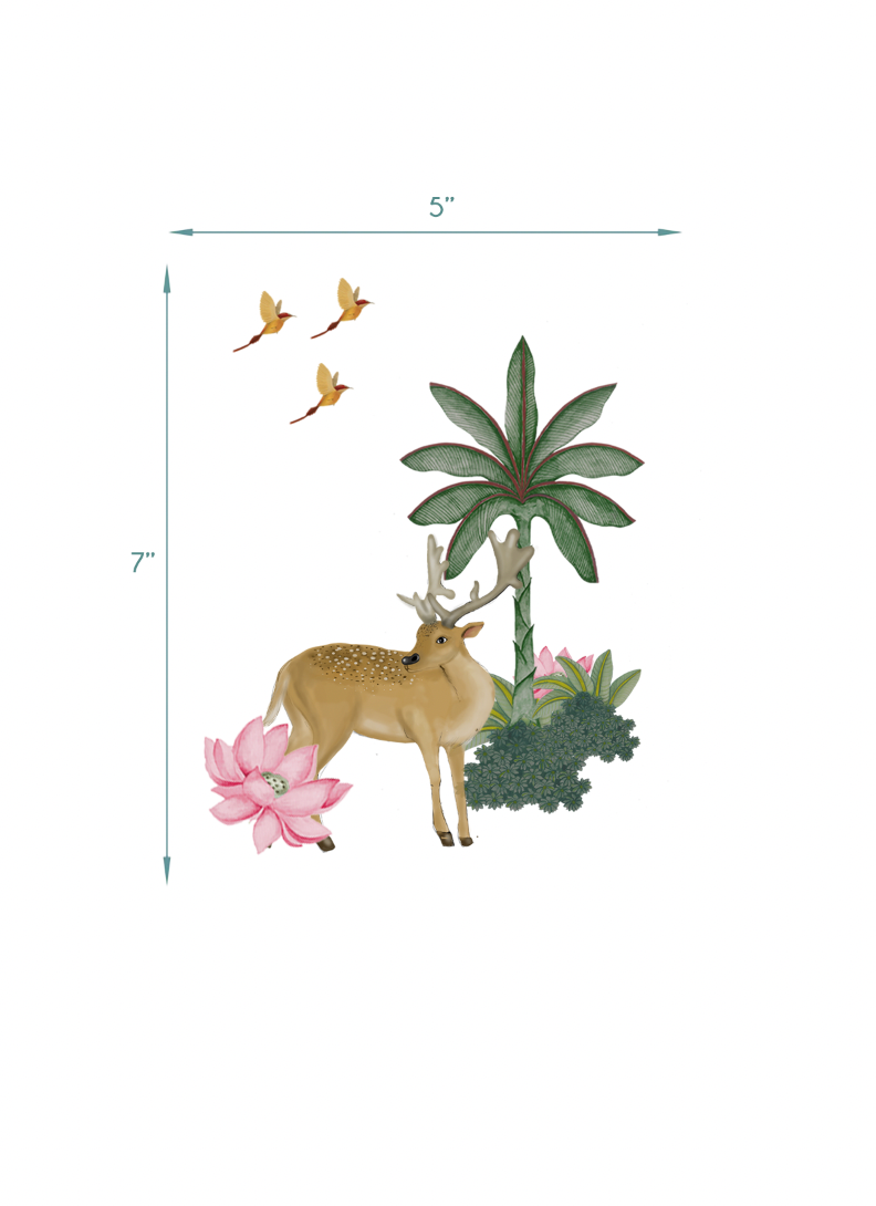 Mohini - Deer and Tree decal