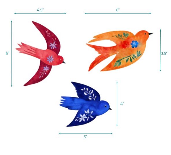 Floral Flight  ( Set of 3)