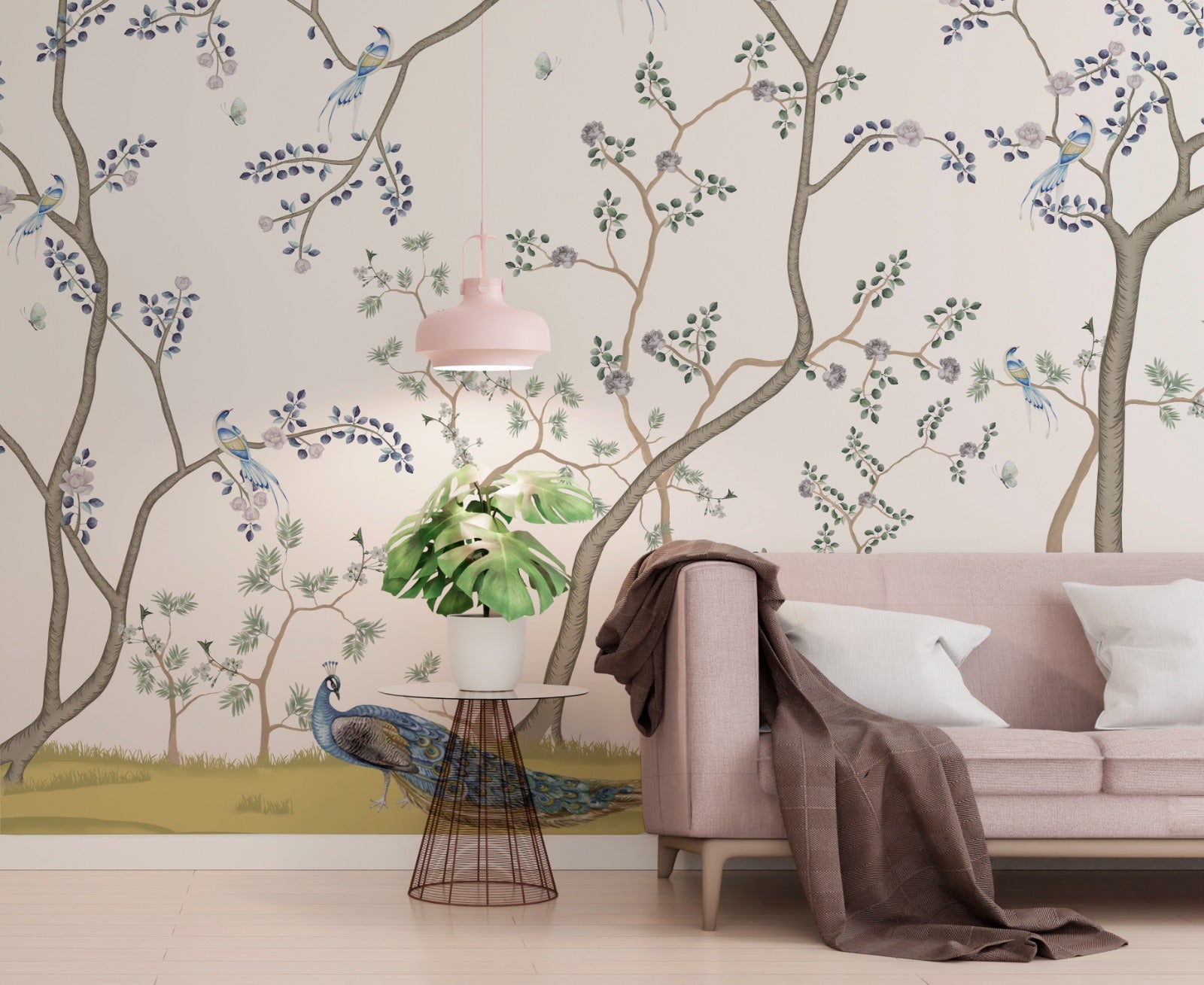 Springtime Elegance Floral Wallpaper