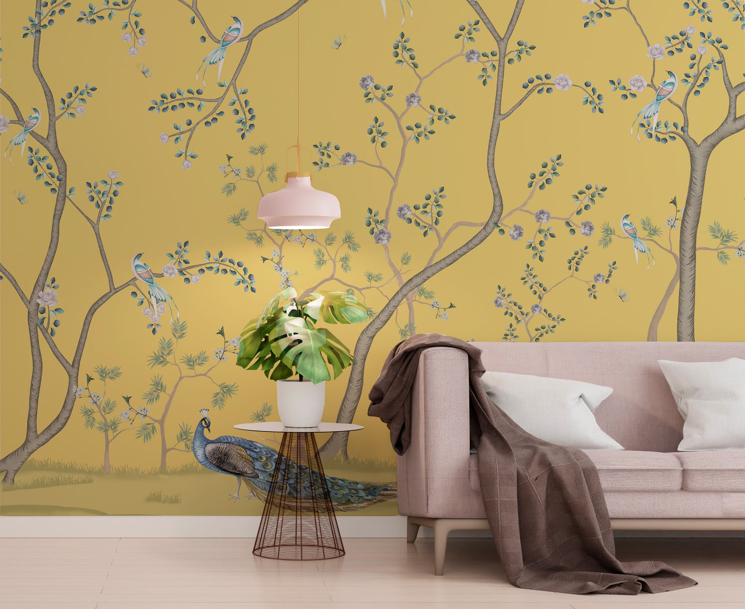 Springtime Elegance Floral Wallpaper