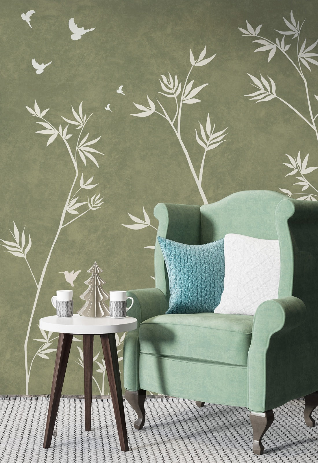 Unwind Rustic Floral Wallpaper