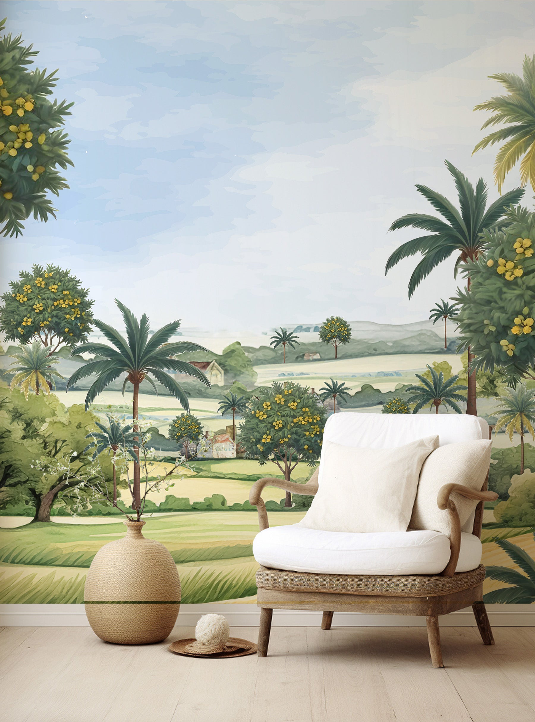 The Country Side Love Tropical Wallpaper