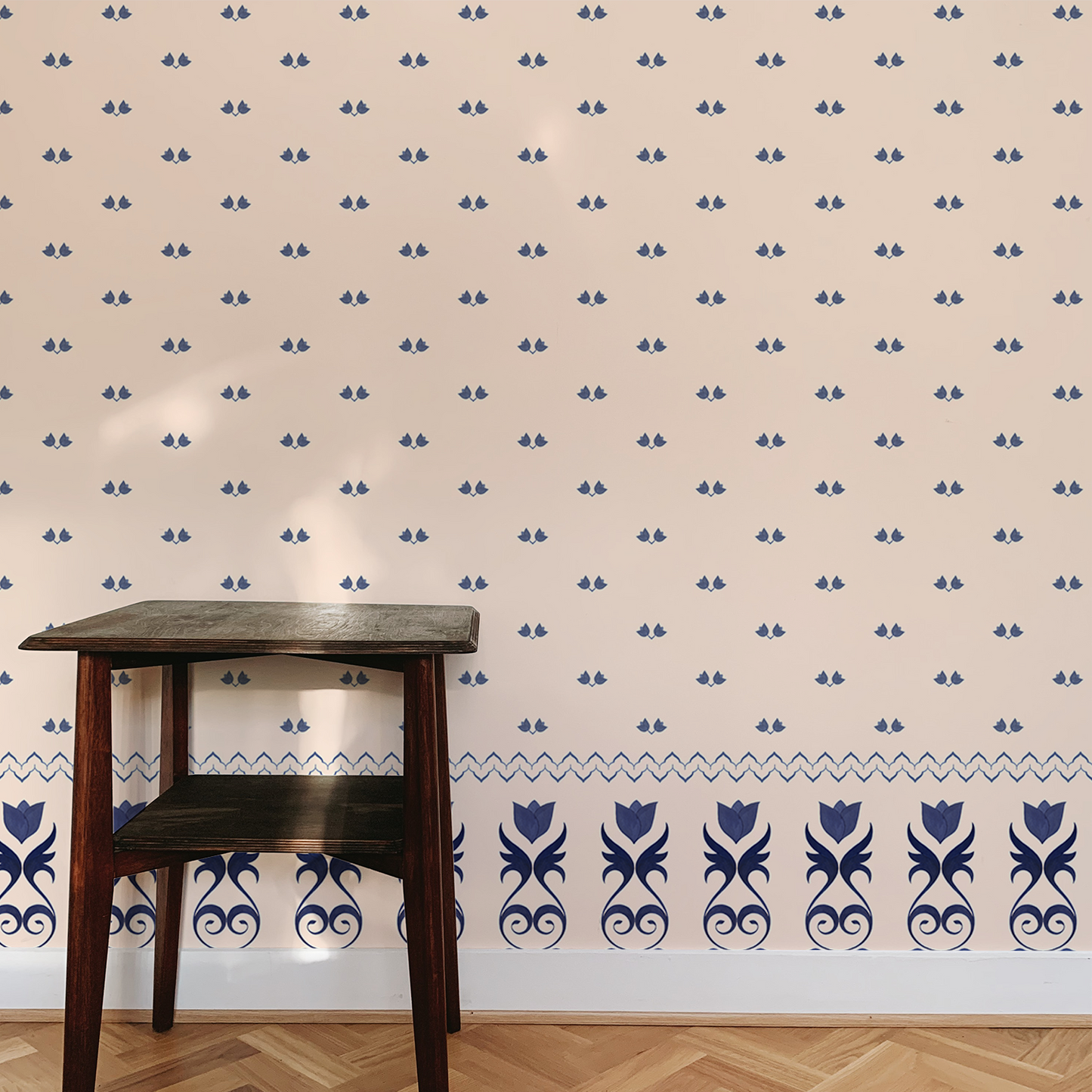 Bell Harmony Blue Wallpaper customised in any colours