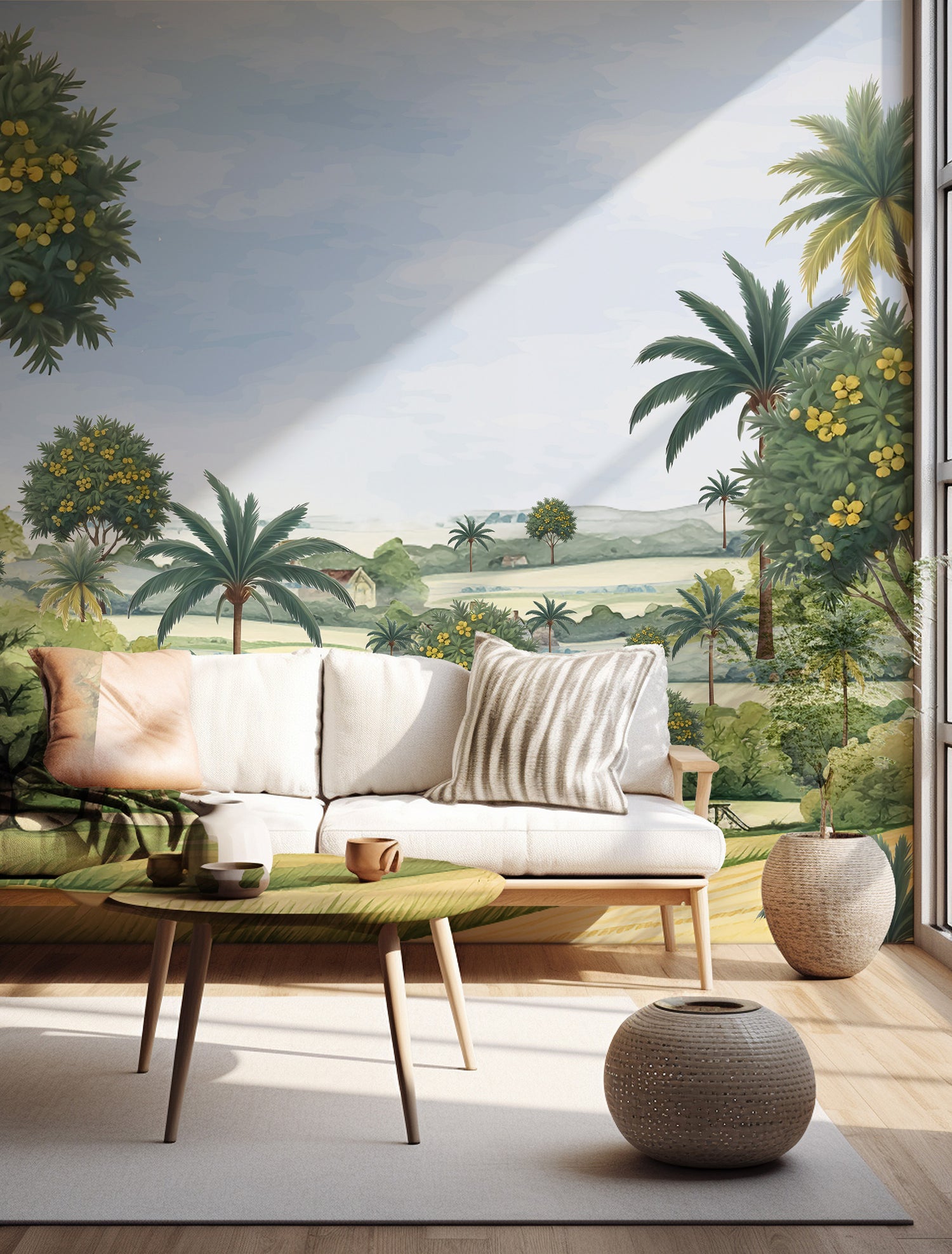 The Country Side Love Tropical Wallpaper